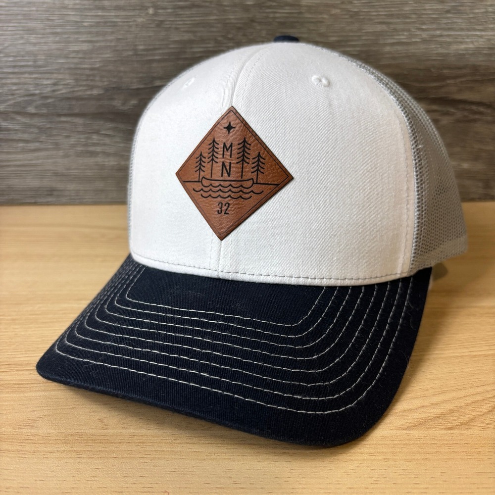 Minnesota Hat Cap Snapback Gray Blue Canoe Logo Patch One Size Adjustable